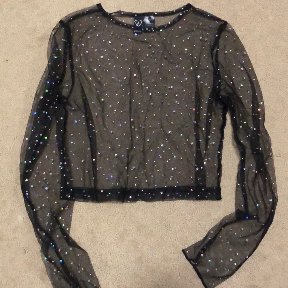 Sheer Glitter Top